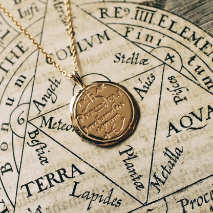 Aquarius Alchemical Zodiac Pendant
