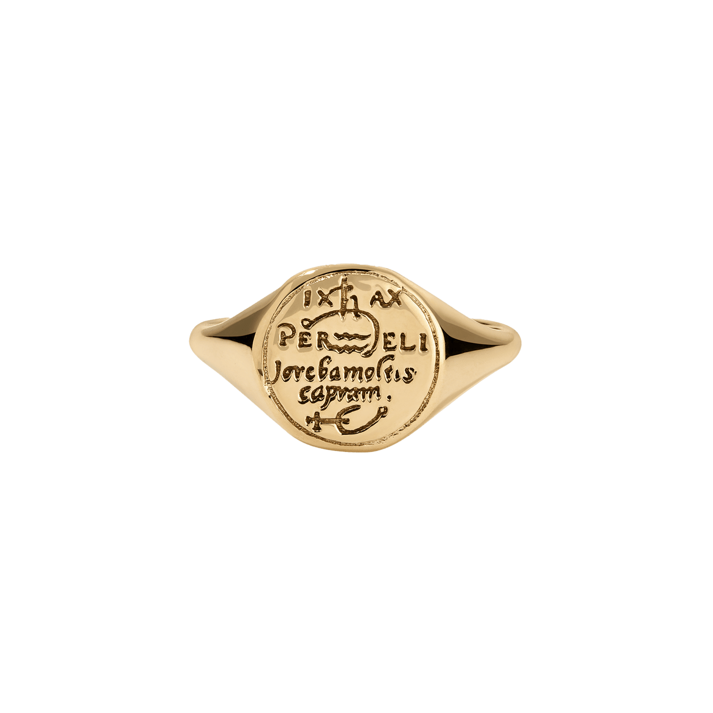 Aquarius Alchemical Zodiac Signet Ring