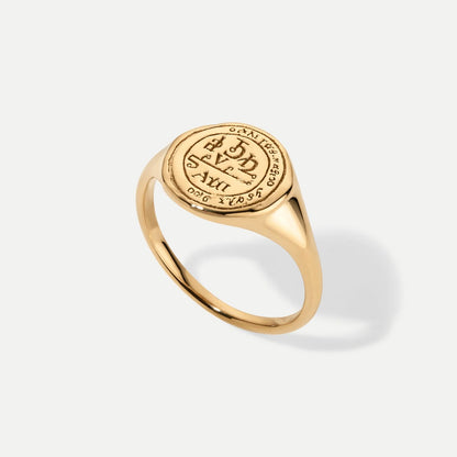 Aries Alchemical Zodiac Signet Ring