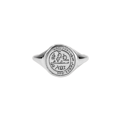 Aries Alchemical Zodiac Signet Ring