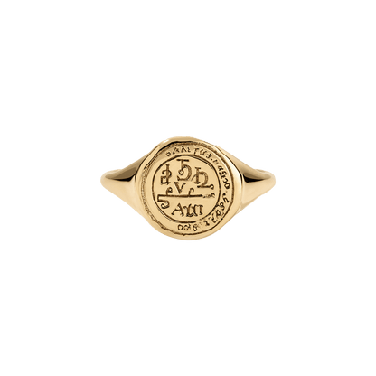 Aries Alchemical Zodiac Signet Ring