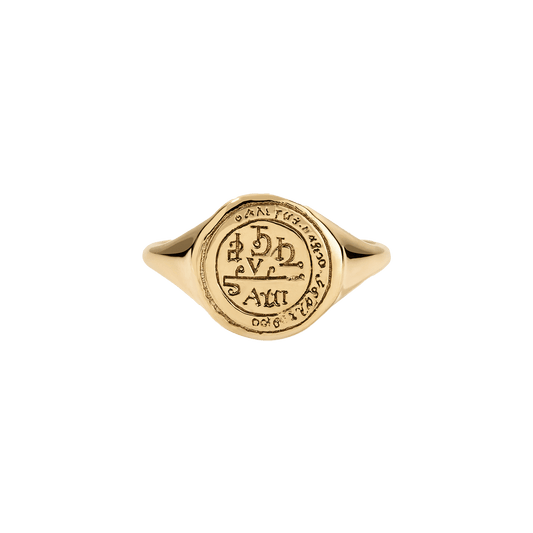 Aries Alchemical Zodiac Signet Ring