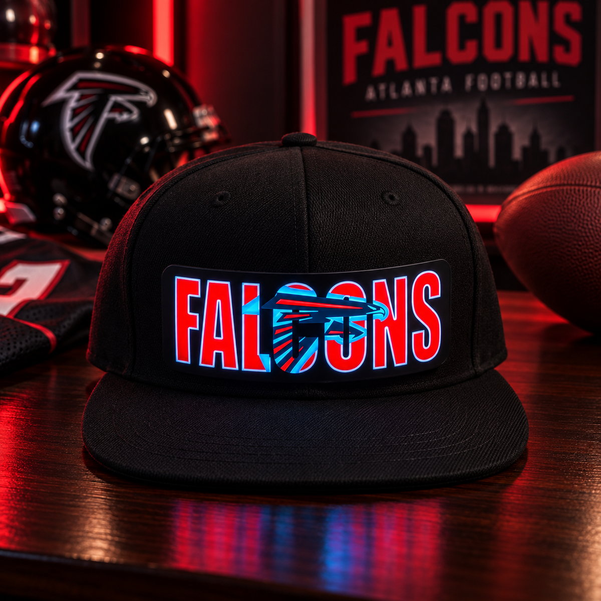 Football Fan LED Light-Up Snapback Cap