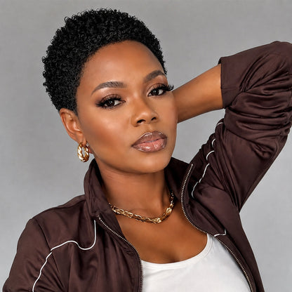 Pixie 13X4 Short Curly Hair For Black Women