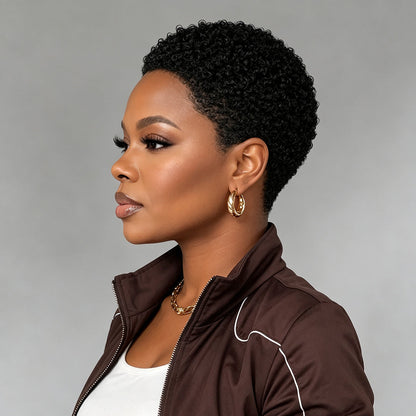 Pixie 13X4 Short Curly Hair For Black Women