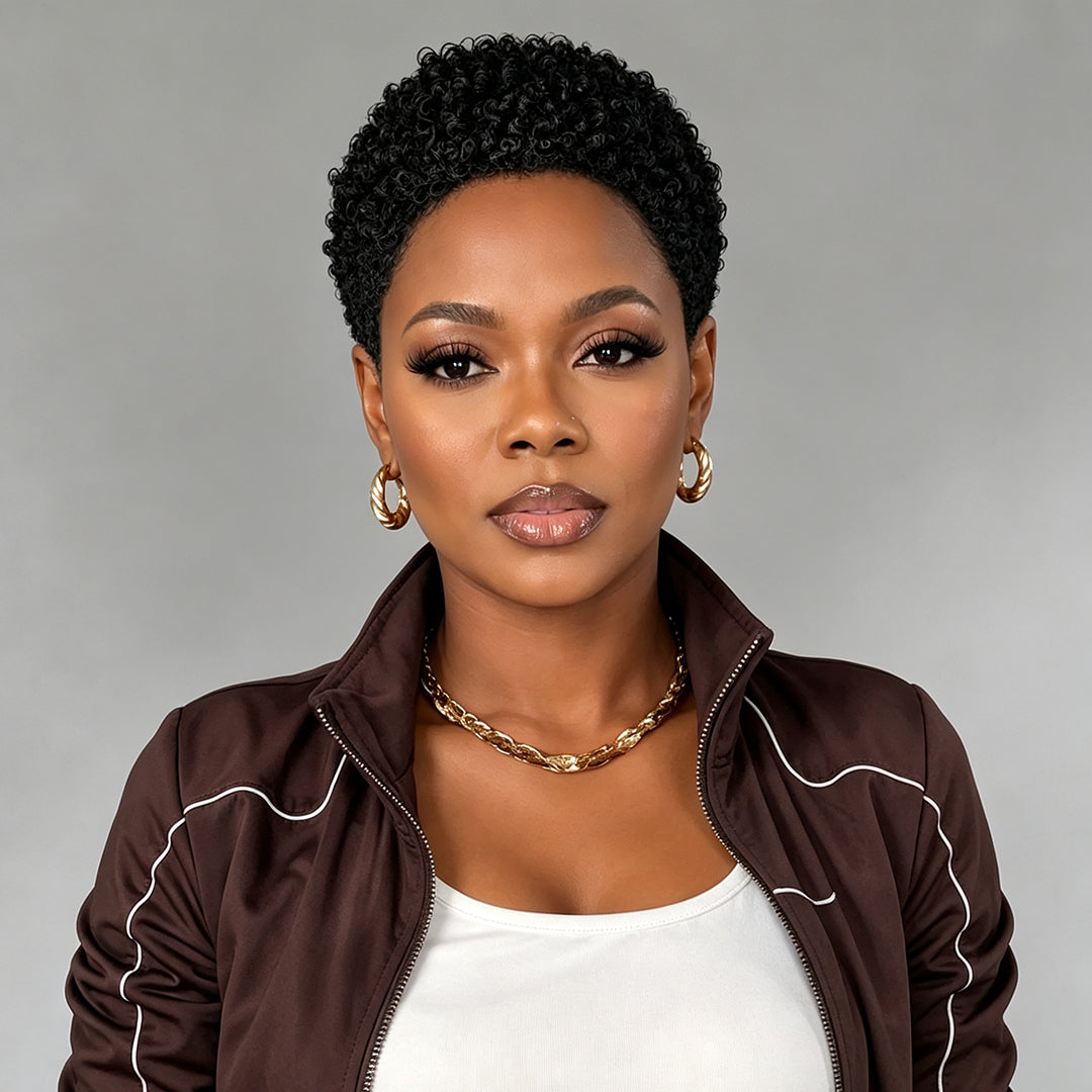 Pixie 13X4 Short Curly Hair For Black Women