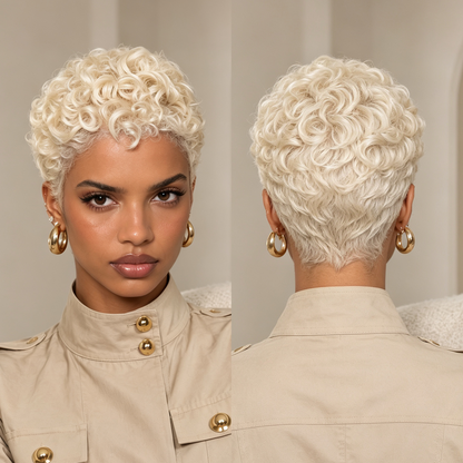 #60 Finger Wave Pixie Cut Wig