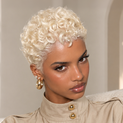#60 Finger Wave Pixie Cut Wig