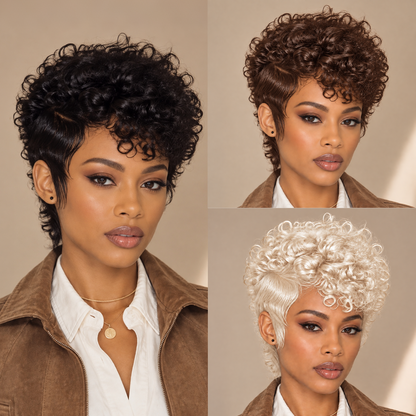 Full Lace Special Scalp Full lace Pixie Wig-1