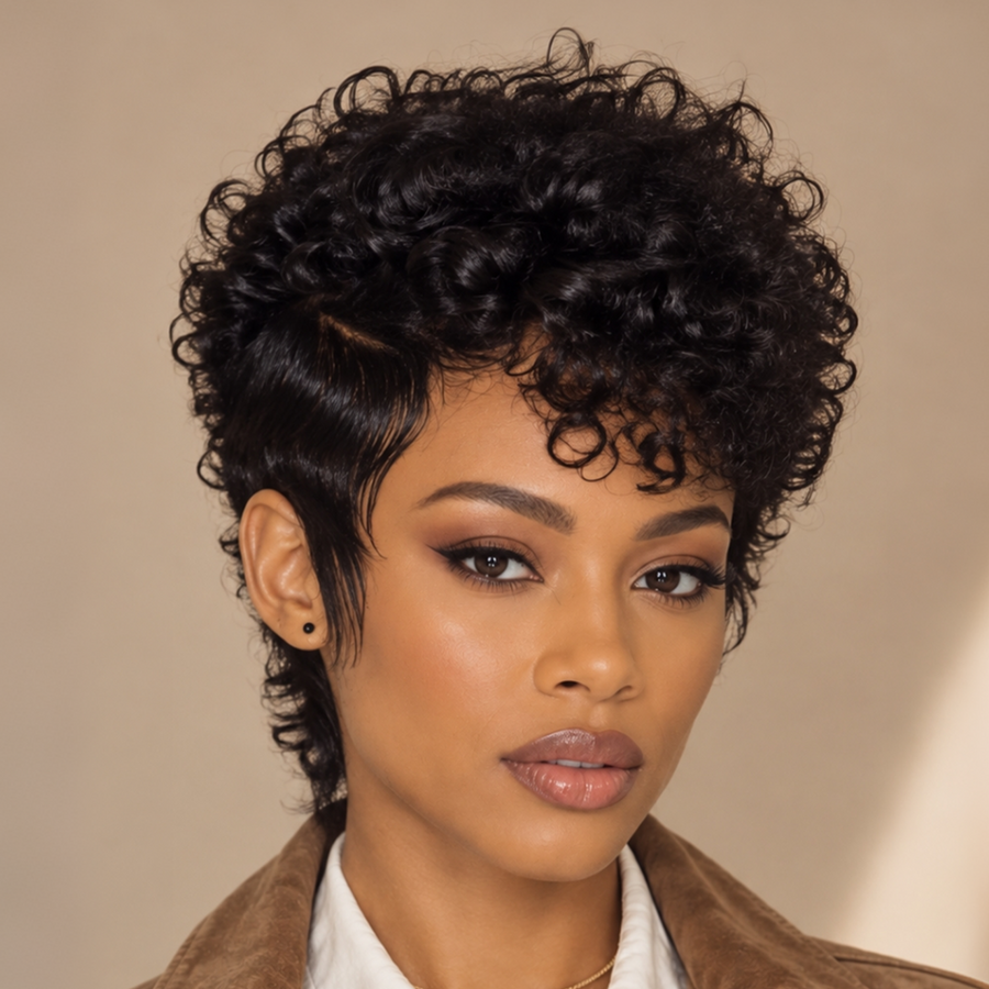 Full Lace Special Scalp Full lace Pixie Wig-1