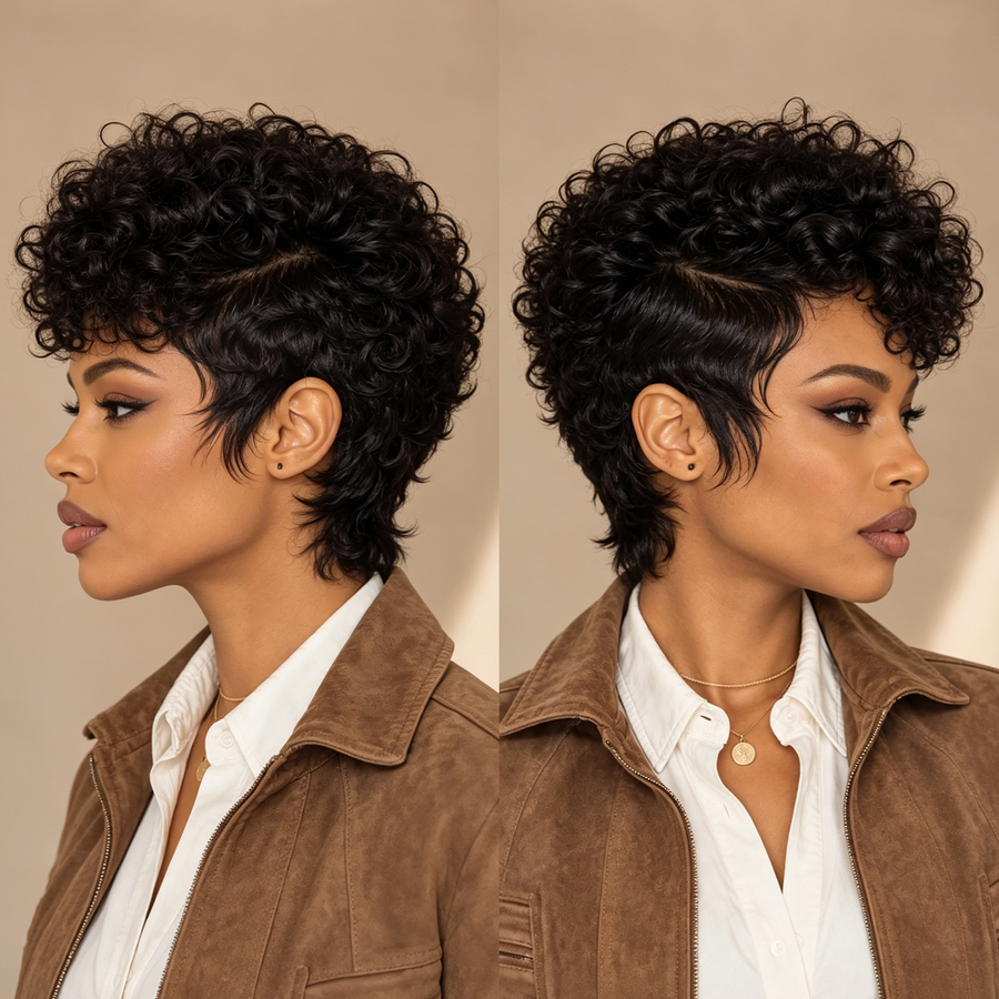 Full Lace Special Scalp Full lace Pixie Wig-1