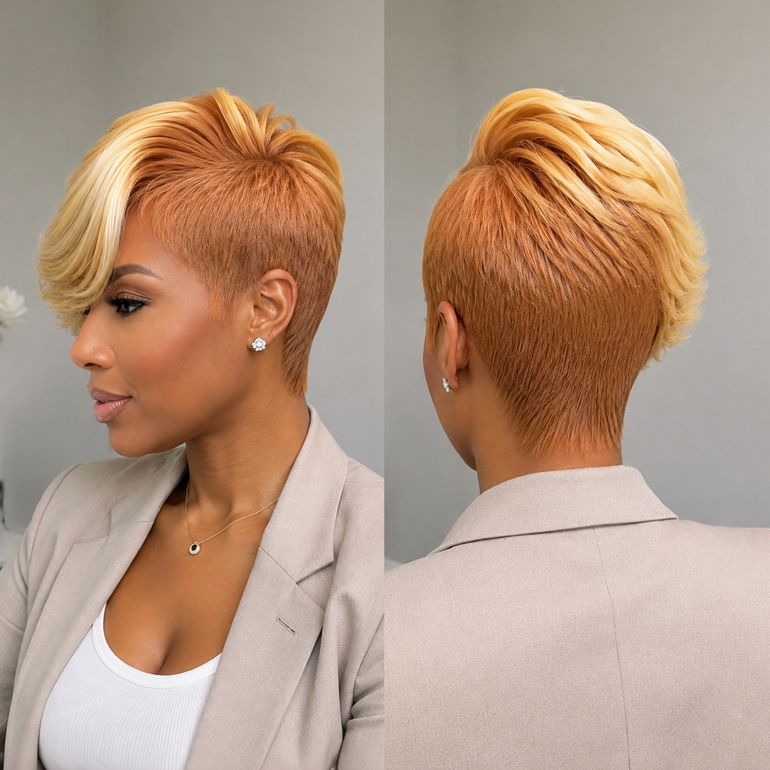 Golden Frame Sexy Pixie Wig
