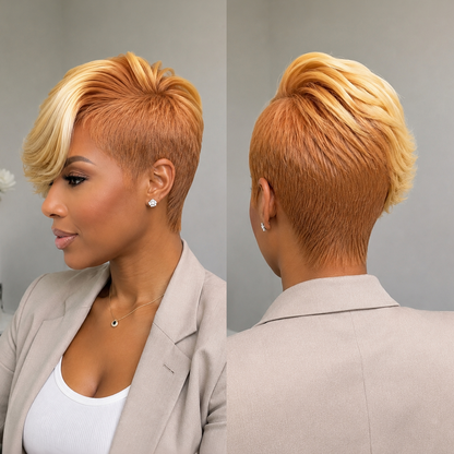 Golden Frame Sexy Pixie Wig