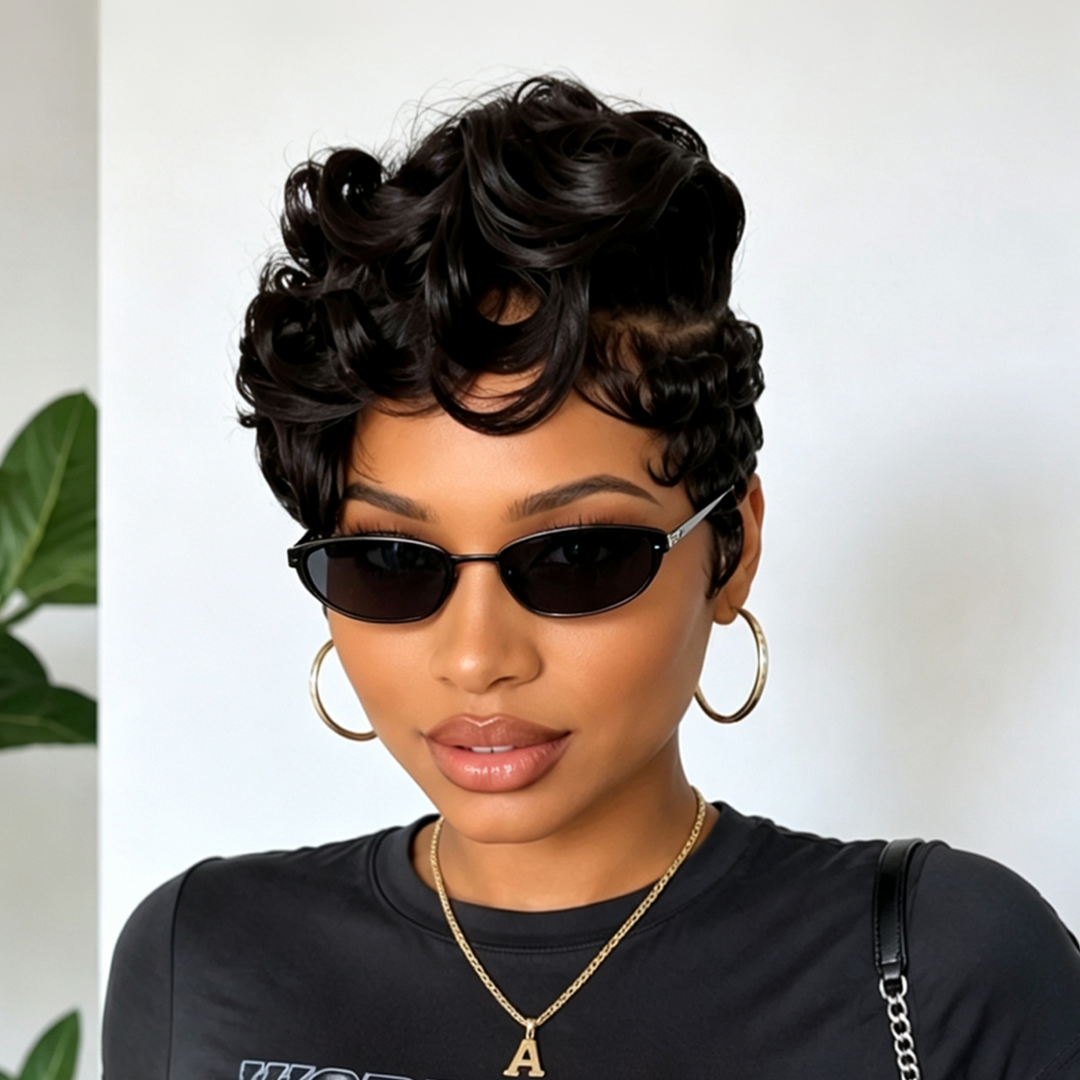 13X4 Lace Side Part Wave Style Frontal Lace Wig