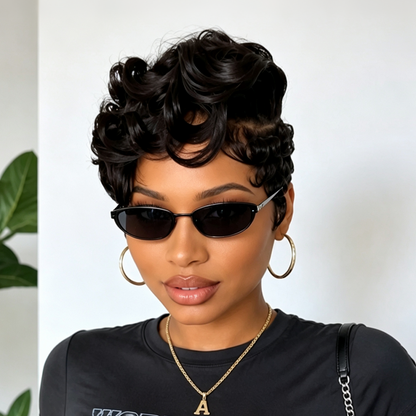 13X4 Lace Side Part Wave Style Frontal Lace Wig