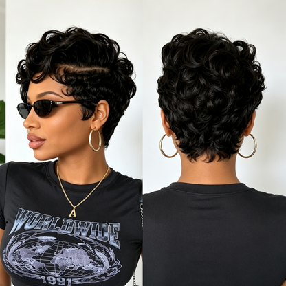 13X4 Lace Side Part Wave Style Frontal Lace Wig