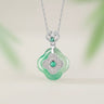 Mountain Mist African Jade Lucky Clover Necklace