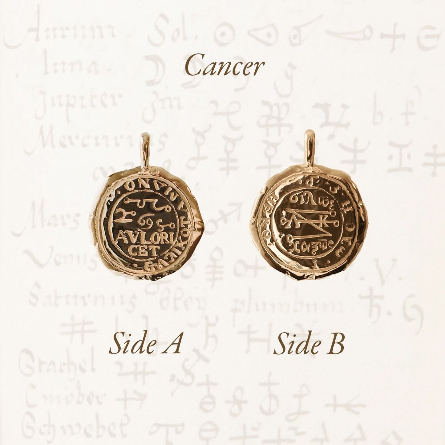 Cancer Alchemical Zodiac Pendant