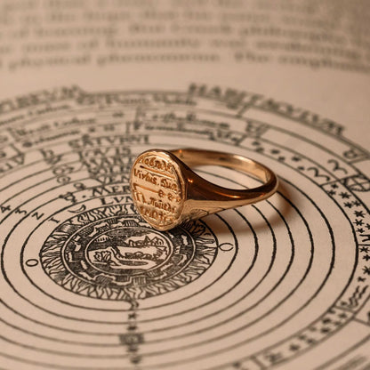 Capricorn Alchemical Zodiac Signet Ring