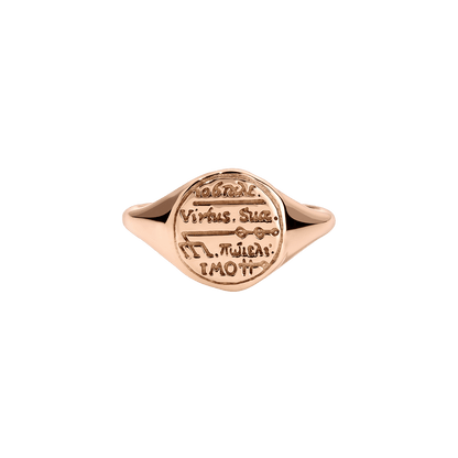 Capricorn Alchemical Zodiac Signet Ring