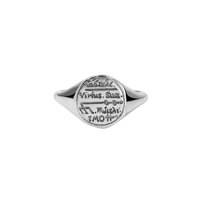 Capricorn Alchemical Zodiac Signet Ring