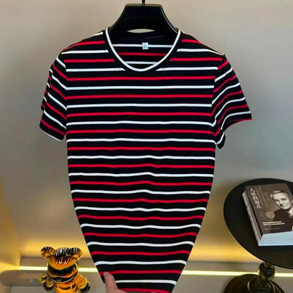 Striped crew neck T-shirt