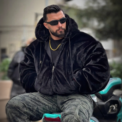 Oversized loose fleece coat