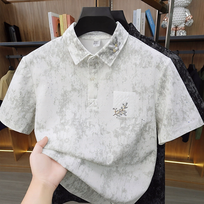 Simple high-quality star-studded trendy polo