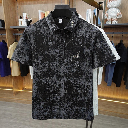 Simple high-quality star-studded trendy polo