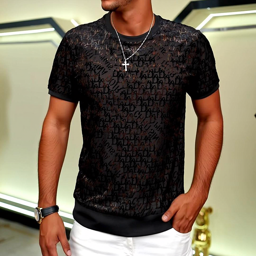 Sheer and stretchy T-shirt