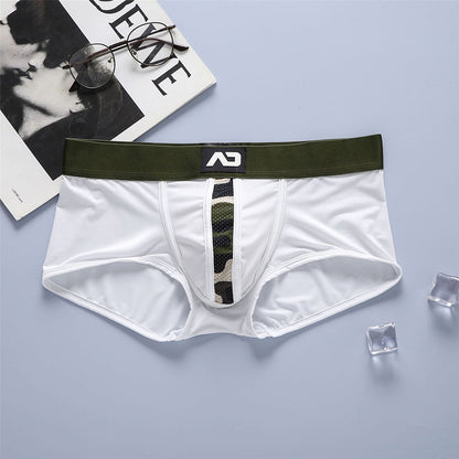 Camouflage pouch cotton boxer briefs