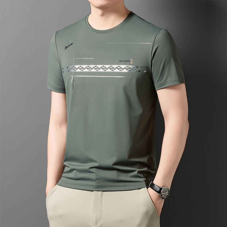 Simple drape silver foil T-shirt
