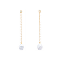 Floating Pearl and Opal Drop Earrings