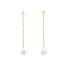 Floating Pearl and Opal Drop Earrings