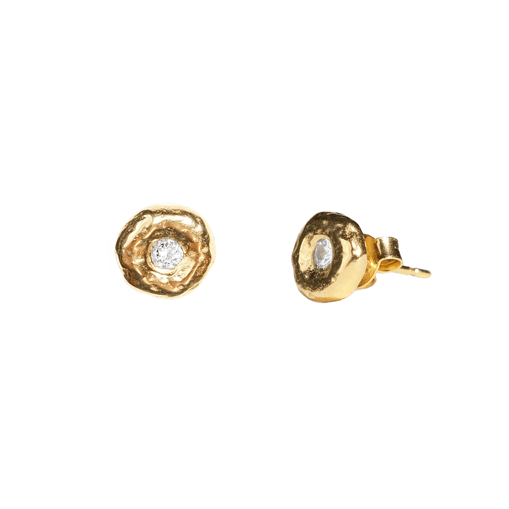 Pleiades White Sapphire Studs