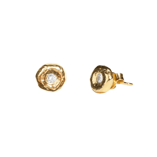 Pleiades White Sapphire Studs