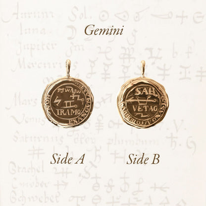 Gemini Alchemical Zodiac Pendant