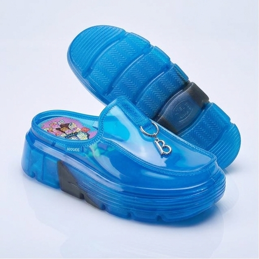 Pool Jelly Slide Platform Shoes