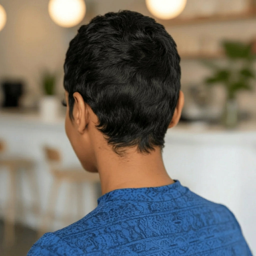1B Pixie Wave Small Head Wig