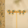 Gold Vermeil Enamel Butterfly Pearl Earrings