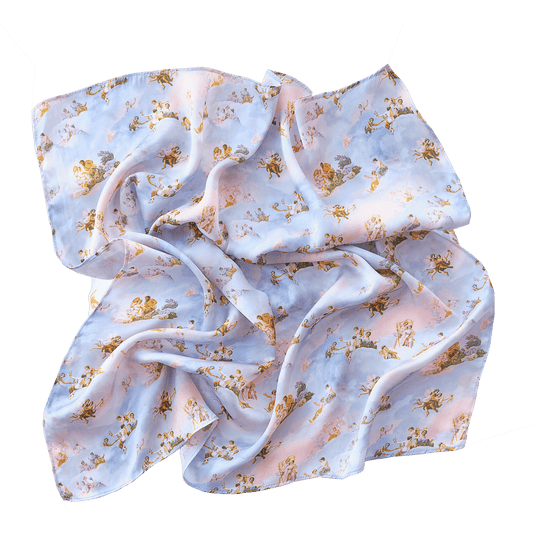 Botticelli's Daydream Satin Hair Scarf