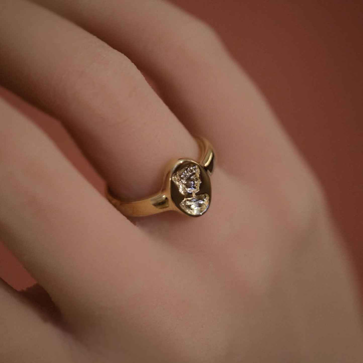 Hypatia Solid Gold Signet Ring