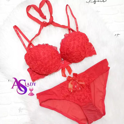 New High-Quality Front Open 2 In 1 Shoulder Straps Wired Push Up Bra And Panty Set