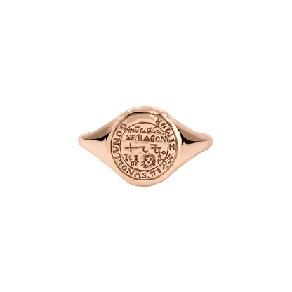 Leo Alchemical Zodiac Signet Ring