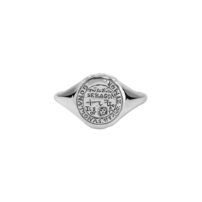 Leo Alchemical Zodiac Signet Ring