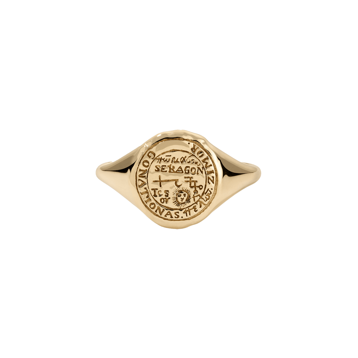 Leo Alchemical Zodiac Signet Ring