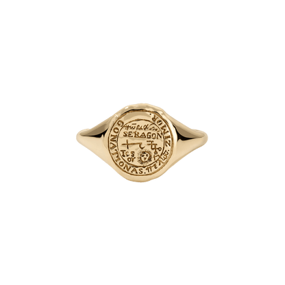 Leo Alchemical Zodiac Signet Ring