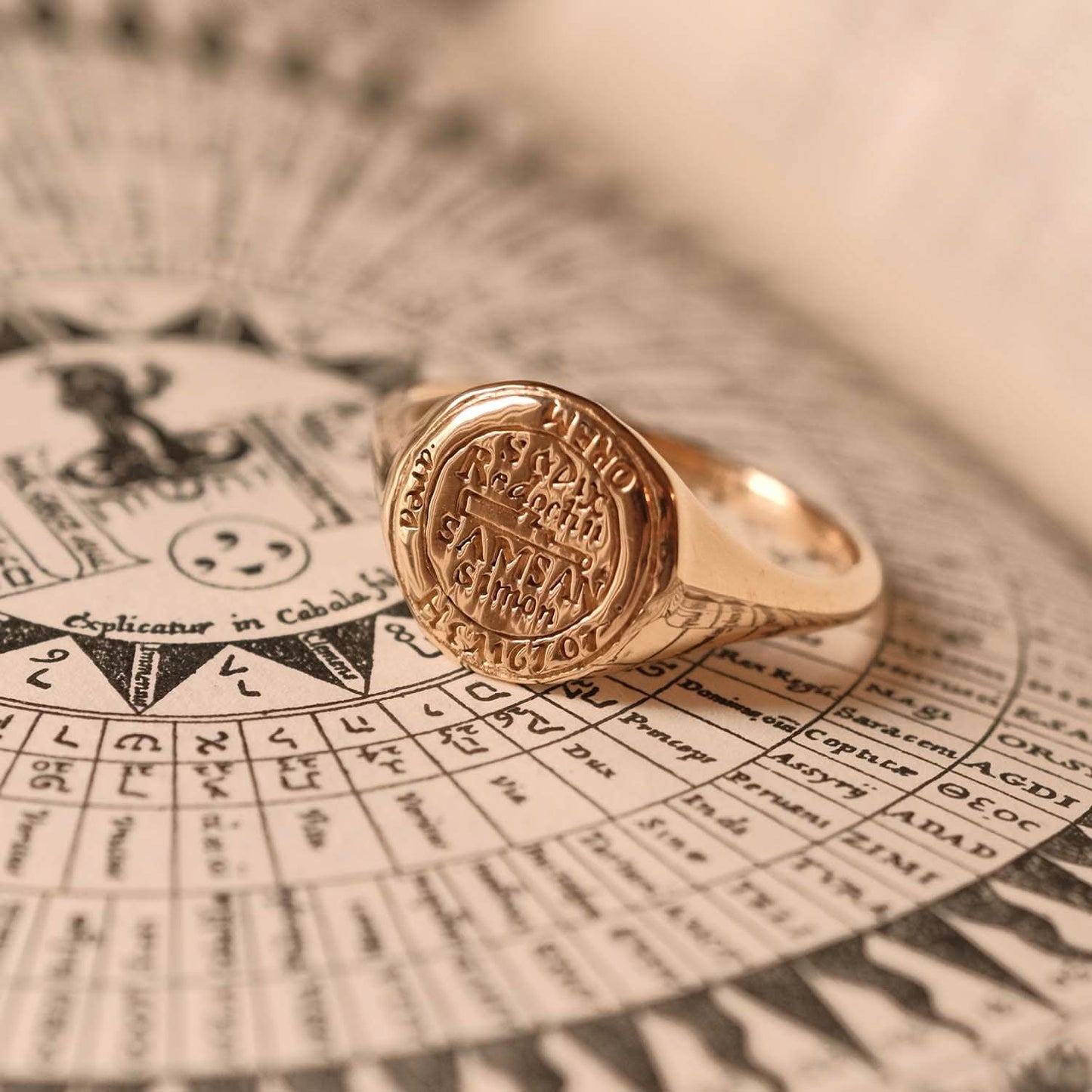 Libra Alchemical Zodiac Signet Ring