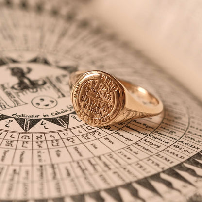 Libra Alchemical Zodiac Signet Ring