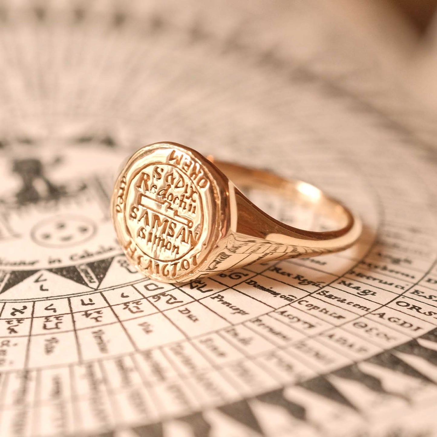 Libra Alchemical Zodiac Signet Ring